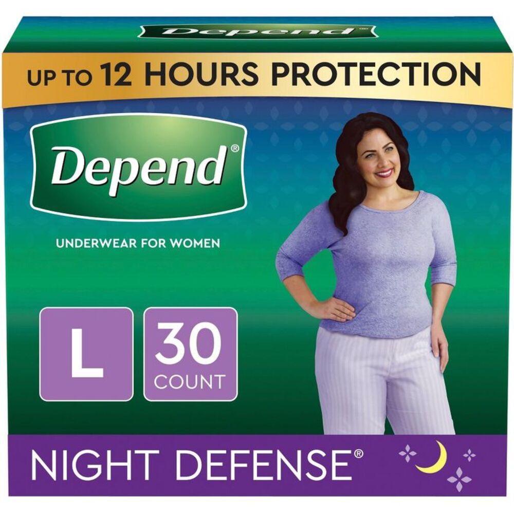 Night Defense Adult Incontinence Underwear for Women - Overnight 30ct